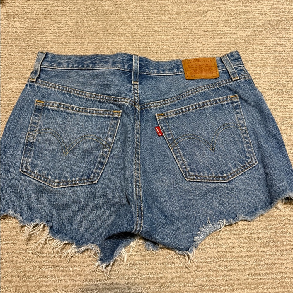 Levi's 501 Blue Denim High-Rise Cutoff Women's Shorts Sz 27